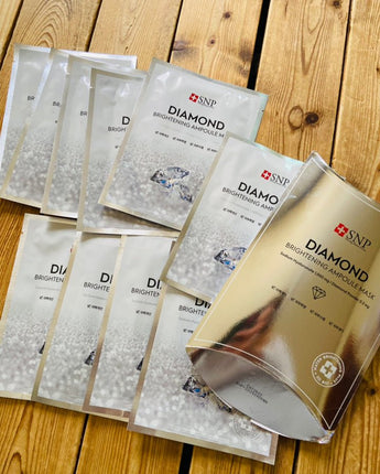 [SNP] DIAMOND BRIGHTENING Ampoule Mask pack (25ml x 10ea) 韓国化粧品 - コクモト KOCUMOTO