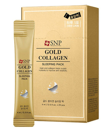 [SNP] Gold Collagen Sleeping Pack (4ml x 20ea) 韓国化粧品 - コクモト KOCUMOTO