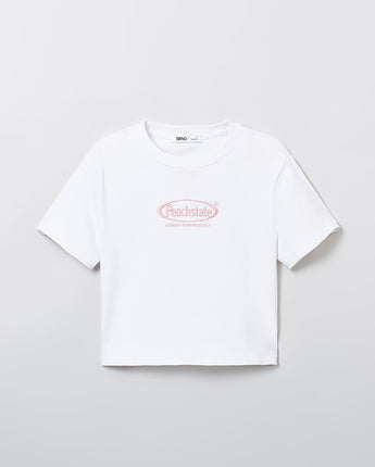 [SPAO] PEACH STATE Slim fit crop short sleeve tee 4色 新商品 デイリールック - コクモト KOCUMOTO