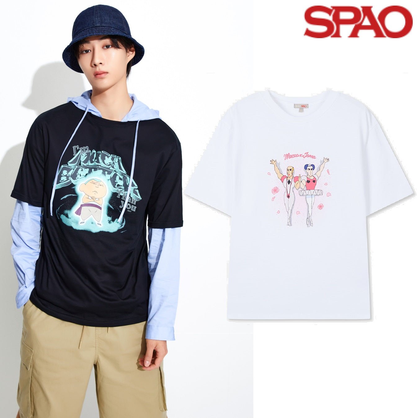 [SPAO] [Shinchan] クレヨンしんちゃん 2色 Tシャツ 新商品 - コクモト KOCUMOTO