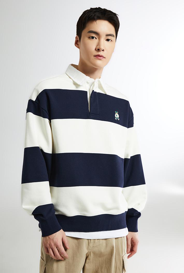 [SPAO] (Woody) Rugby Sweatshirt 2色 (SPMWE12C53) 新商品 カップルアイテム - コクモト KOCUMOTO