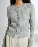 [SPAO][Soft Yarn] Round neck cable cardigan 4色 新商品 韓国人気 女性服 - コクモト KOCUMOTO