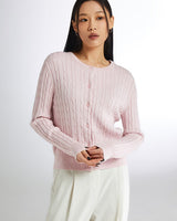 [SPAO][Soft Yarn] Round neck cable cardigan 4色 新商品 韓国人気 女性服 - コクモト KOCUMOTO