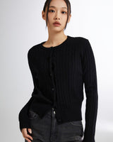 [SPAO][Soft Yarn] Round neck cable cardigan 4色 新商品 韓国人気 女性服 - コクモト KOCUMOTO