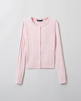 [SPAO][Soft Yarn] Round neck cable cardigan 4色 新商品 韓国人気 女性服 - コクモト KOCUMOTO