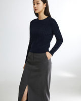 [SPAO][Soft Yarn] Round neck cable pullover 4色 新商品 韓国人気 女性服 - コクモト KOCUMOTO