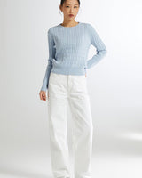 [SPAO][Soft Yarn] Round neck cable pullover 4色 新商品 韓国人気 女性服 - コクモト KOCUMOTO