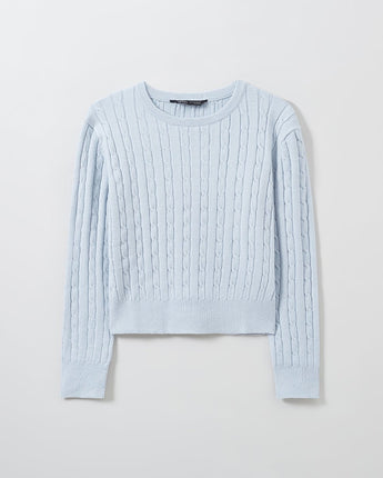 [SPAO][Soft Yarn] Round neck cable pullover 4色 新商品 韓国人気 女性服 - コクモト KOCUMOTO