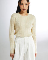 [SPAO][Soft Yarn] Round neck cable pullover 4色 新商品 韓国人気 女性服 - コクモト KOCUMOTO