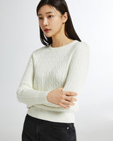 [SPAO][Soft Yarn] Round neck cable pullover 4色 新商品 韓国人気 女性服 - コクモト KOCUMOTO