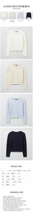 [SPAO][Soft Yarn] Round neck cable pullover 4色 新商品 韓国人気 女性服 - コクモト KOCUMOTO