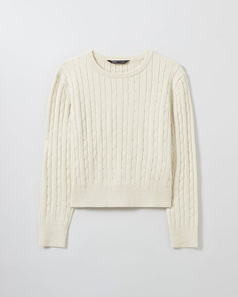 [SPAO][Soft Yarn] Round neck cable pullover 4色 新商品 韓国人気 女性服 - コクモト KOCUMOTO