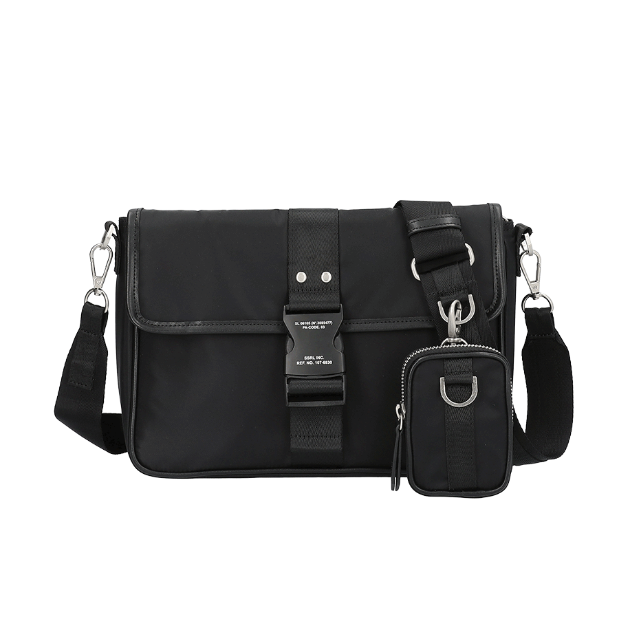 [SSRL] brevity flap buckle bag / black (SB15ACR010101) 韓国人気 デイリーバッグ - コクモト KOCUMOTO