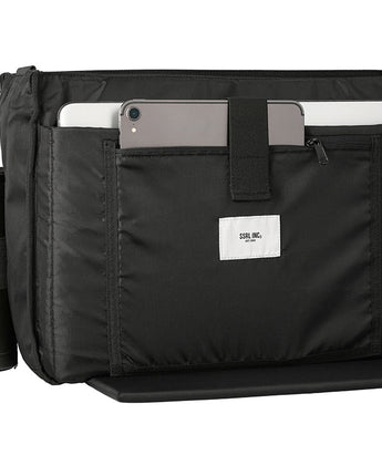 [SSRL] dual pocket messenger bag / black (SMB001-101) 韓国人気 デイリーバッグ - コクモト KOCUMOTO