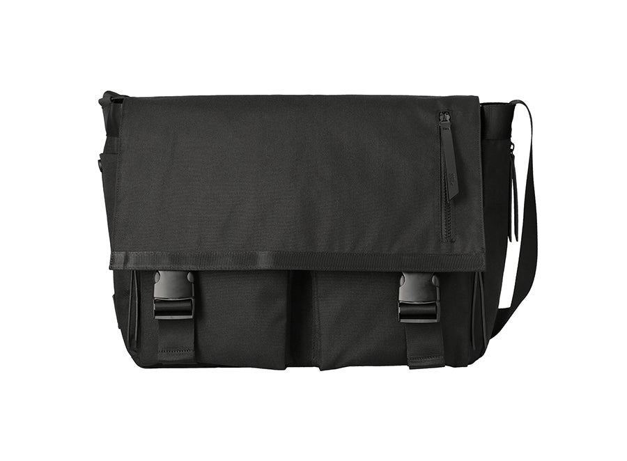 [SSRL] dual pocket messenger bag / black (SMB001-101) 韓国人気 デイリーバッグ - コクモト KOCUMOTO