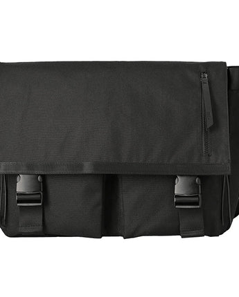 [SSRL] dual pocket messenger bag / black (SMB001-101) 韓国人気 デイリーバッグ - コクモト KOCUMOTO