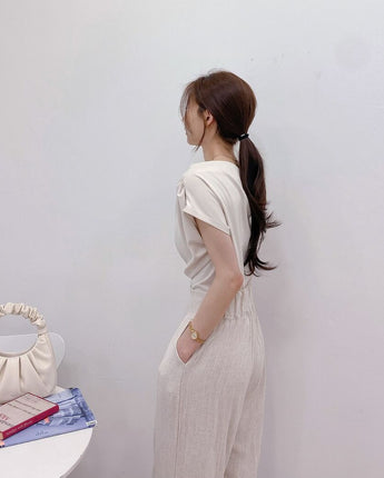 【韓国女性人気ファッション】オフノースリーブTシャツ4色 - コクモト KOCUMOTO