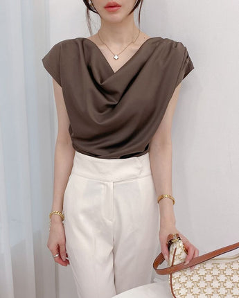 【韓国女性人気ファッション】オフノースリーブTシャツ4色 - コクモト KOCUMOTO