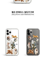 [WAIKEI] Jelly phone case maltese crew 透明ゼリーフォンケース / iPhone前機種 - コクモト KOCUMOTO