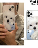 [WAIKEI] Jelly phone case maltese mirror selfie 透明ゼリーフォンケース / iPhone前機種 - コクモト KOCUMOTO