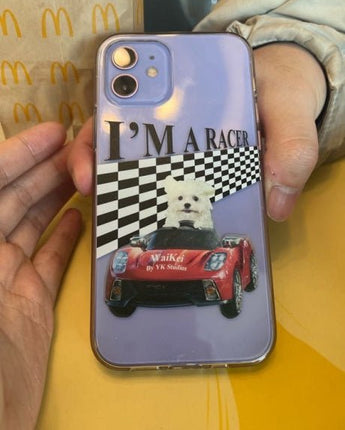 [WAIKEI] Jelly phone case maltese racer 透明ゼリーフォンケース / iPhone前機種 - コクモト KOCUMOTO