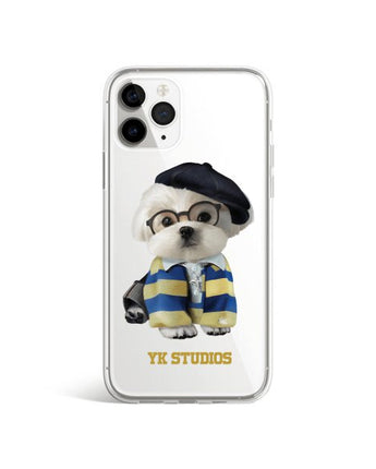 [WAIKEI] Jelly phone case preppy maltese 透明ゼリーフォンケース / iPhone前機種 - コクモト KOCUMOTO