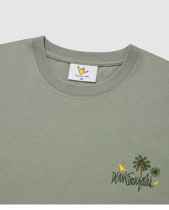 [WHAT IT ISNT] Retro Vacation Short Sleeve T-shirt 2色 デイリー 韓国人気 男女共用 - コクモト KOCUMOTO