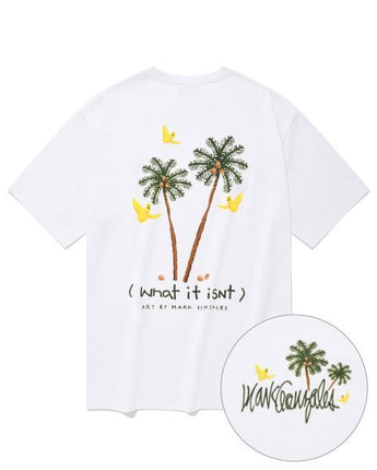 [WHAT IT ISNT] Retro Vacation Short Sleeve T-shirt 2色 デイリー 韓国人気 男女共用 - コクモト KOCUMOTO