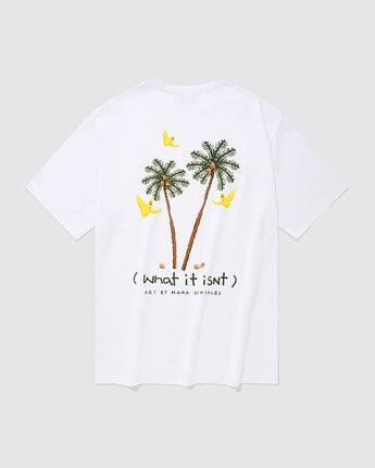 [WHAT IT ISNT] Retro Vacation Short Sleeve T-shirt 2色 デイリー 韓国人気 男女共用 - コクモト KOCUMOTO