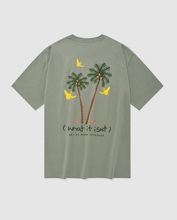 [WHAT IT ISNT] Retro Vacation Short Sleeve T-shirt 2色 デイリー 韓国人気 男女共用 - コクモト KOCUMOTO