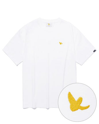 [WHAT IT ISNT] Small Embroidered Angel Short Sleeve 2色 デイリー 韓国人気 男女共用 - コクモト KOCUMOTO