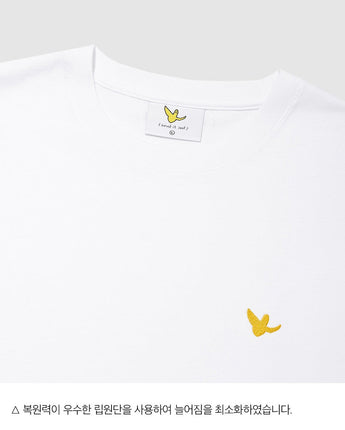 [WHAT IT ISNT] Small Embroidered Angel Short Sleeve 2色 デイリー 韓国人気 男女共用 - コクモト KOCUMOTO