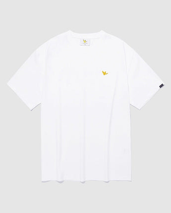 [WHAT IT ISNT] Small Embroidered Angel Short Sleeve 2色 デイリー 韓国人気 男女共用 - コクモト KOCUMOTO