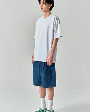 [WHAT IT ISNT] Small Embroidered Angel Short Sleeve 2色 デイリー 韓国人気 男女共用 - コクモト KOCUMOTO