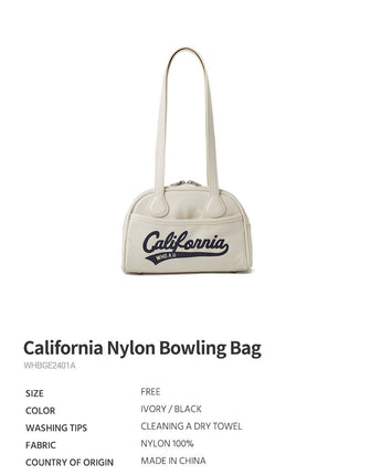 [WHO.A.U] California Nylon Bowling Bag 2色 (WHBGE2401A) 新商品 カジュアルバッグ - コクモト KOCUMOTO