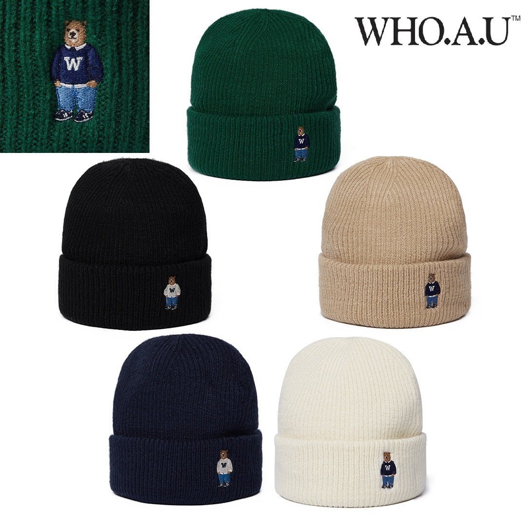 [WHO.A.U] Steve beanie 5色 男女共用 カップルアイテム ストリートファッション - コクモト KOCUMOTO