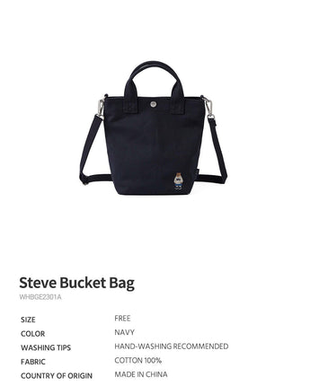 [WHO.A.U] Steve Bucket Bag _NAVY (WHBGE2301A) 新商品 カジュアルバッグ - コクモト KOCUMOTO