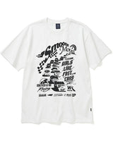 【WKNDRS】【RIIZE SHOTARO 着用】RACING T-SHIRT(WHITE) - コクモト KOCUMOTO