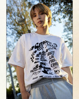 【WKNDRS】【RIIZE SHOTARO 着用】RACING T-SHIRT(WHITE) - コクモト KOCUMOTO