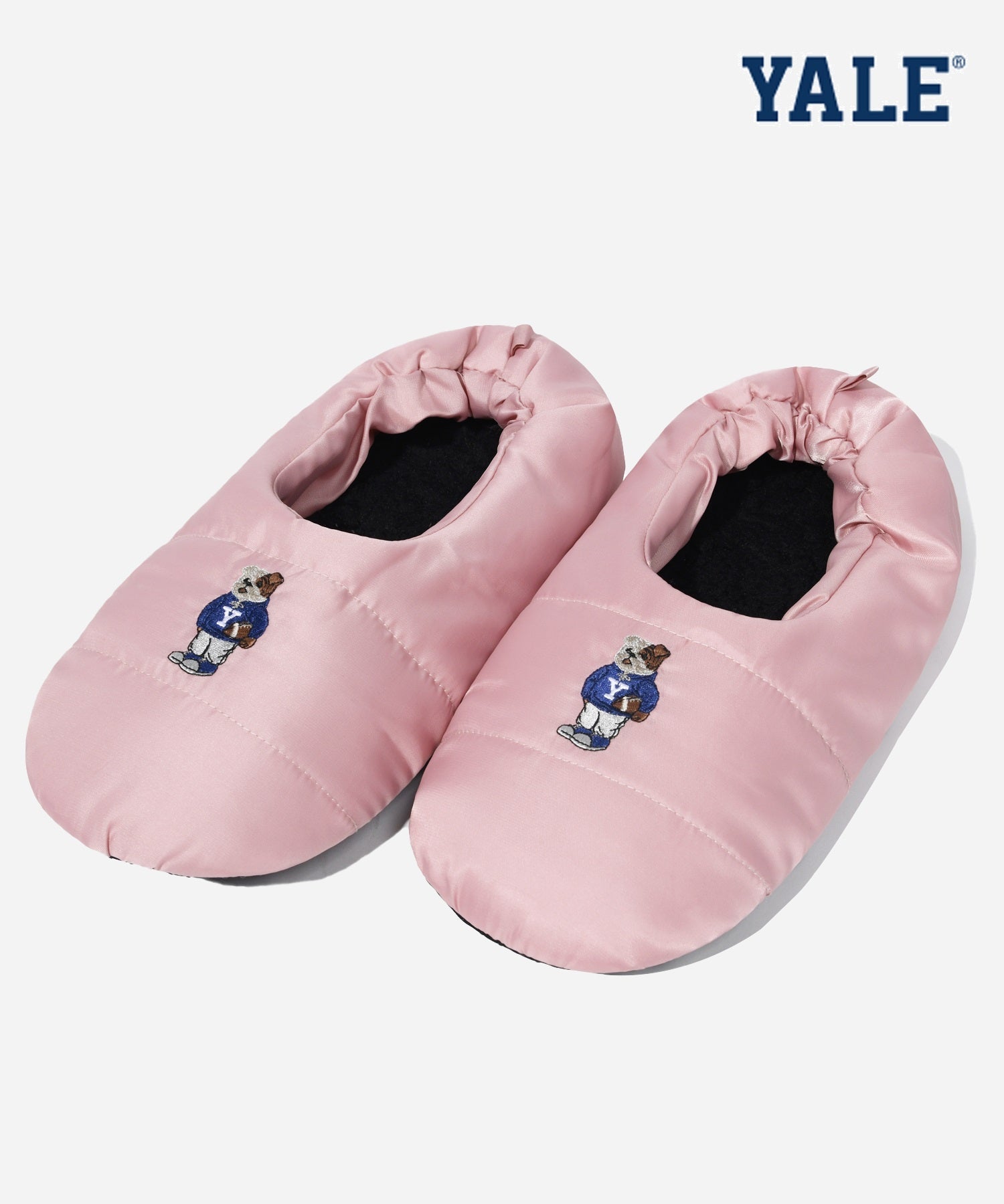 [YALE] 23F/W EMBROIDERY DAN PADDED LOUNGE SHOES _ INDIE PINK 冬の靴 防寒化 屋内化 - コクモト KOCUMOTO