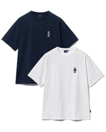 [YALE] 2PACK) EMBRORIDERY DAN T-SHIRT 4色 新商品 カップルアイテム 夏ファッション - コクモト KOCUMOTO