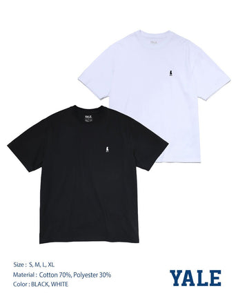 [YALE] 2PACK)[COOL COTTON] HERITAGE DAN TEE WHITE / BLACK カップルアイテム 夏ファッション - コクモト KOCUMOTO