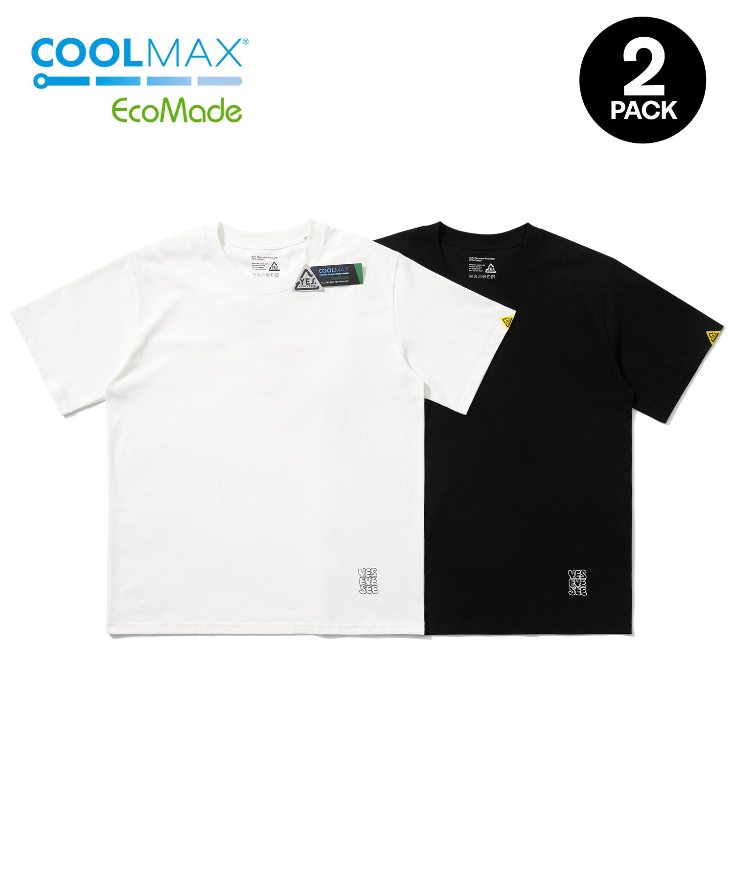 [YESEYESEE] 2pack Coolmax Tee Multi 新商品 韓国ファッション - コクモト KOCUMOTO