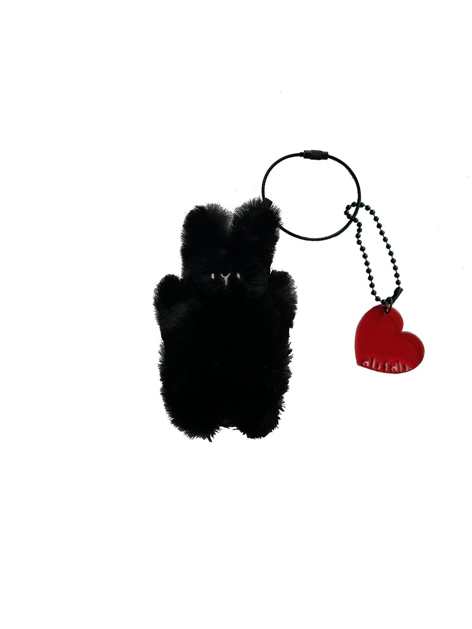 [ab fab] Happy bunny Keyring _ Black [限定販売] [韓国人気] - コクモト KOCUMOTO