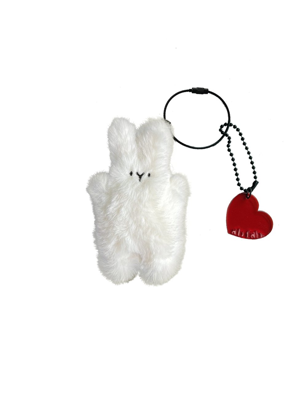 [ab fab] Happy bunny Keyring _ white [限定販売] [韓国人気] - コクモト KOCUMOTO