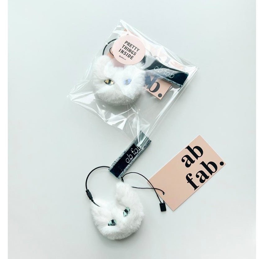[ab fab] Myami Keyring _ White mint cat [限定販売] [韓国人気] - コクモト KOCUMOTO
