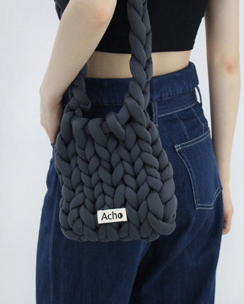 [ACHO]韓国ファッションKnitted Crossbody Bag - コクモト KOCUMOTO