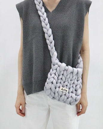 [ACHO]韓国ファッションKnitted Crossbody Bag - コクモト KOCUMOTO