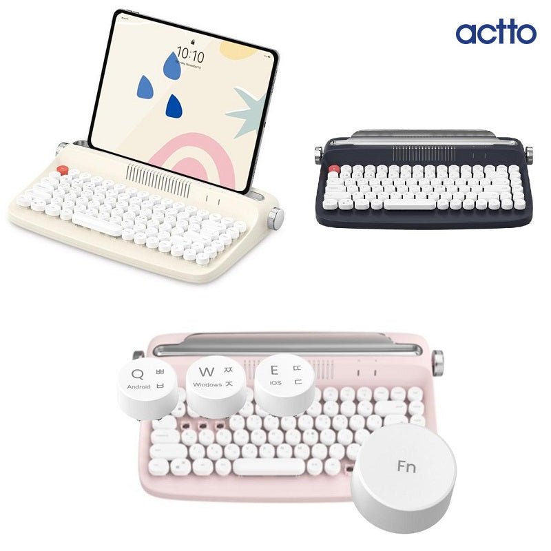 [actto] Retro Bluetooth5.0 multi-pairing full array keyboard 5色 [B503]/低騒音/ /スマートフォン/タブレット/Android/Windows/iso/mac/ - コクモト KOCUMOTO