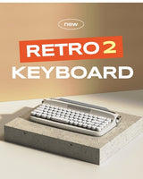 [actto] Retro2 Mini Bluetooth5.2 Multi-Pairing Tenkeyless Typewriter Keyboard 5色 [B307]/低騒音/ /スマートフォン/タブレット/Android/Windows/iso/mac - コクモト KOCUMOTO